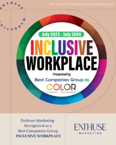 inclusive workplace, inclusive, award winner, recognition, marketing agency, best companies group, color magazine